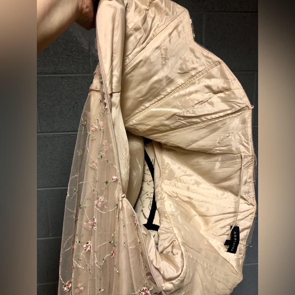 Elegant soft pink Floral Embroidered Wedding Dress - Picture 10 of 15